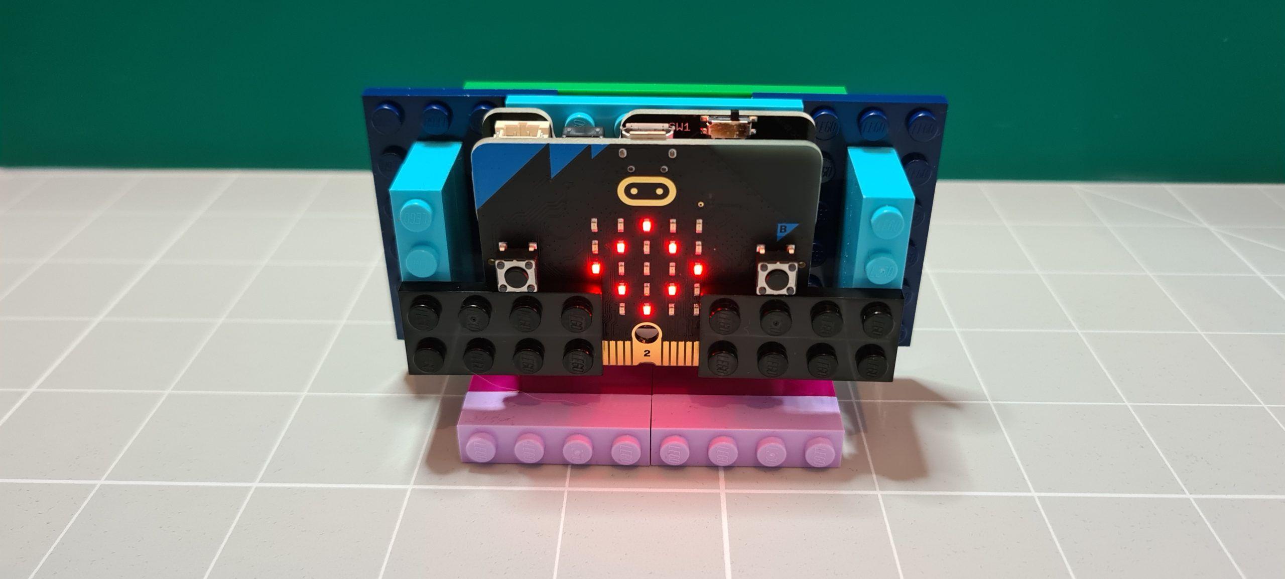 Micro:bit building brick model stand