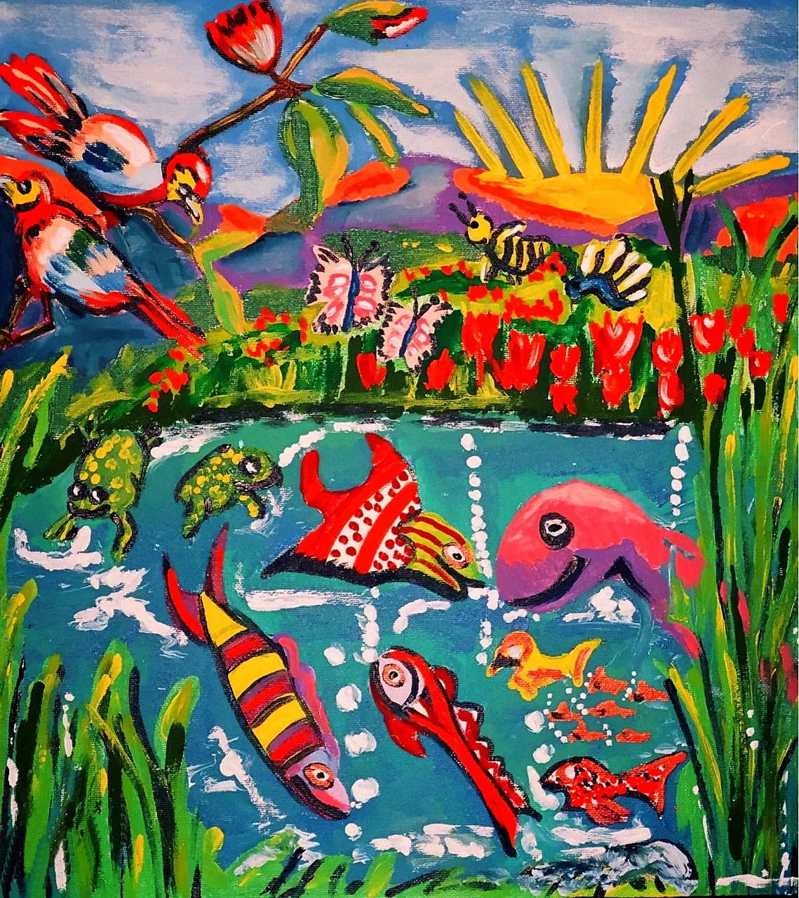 Child's painted picture