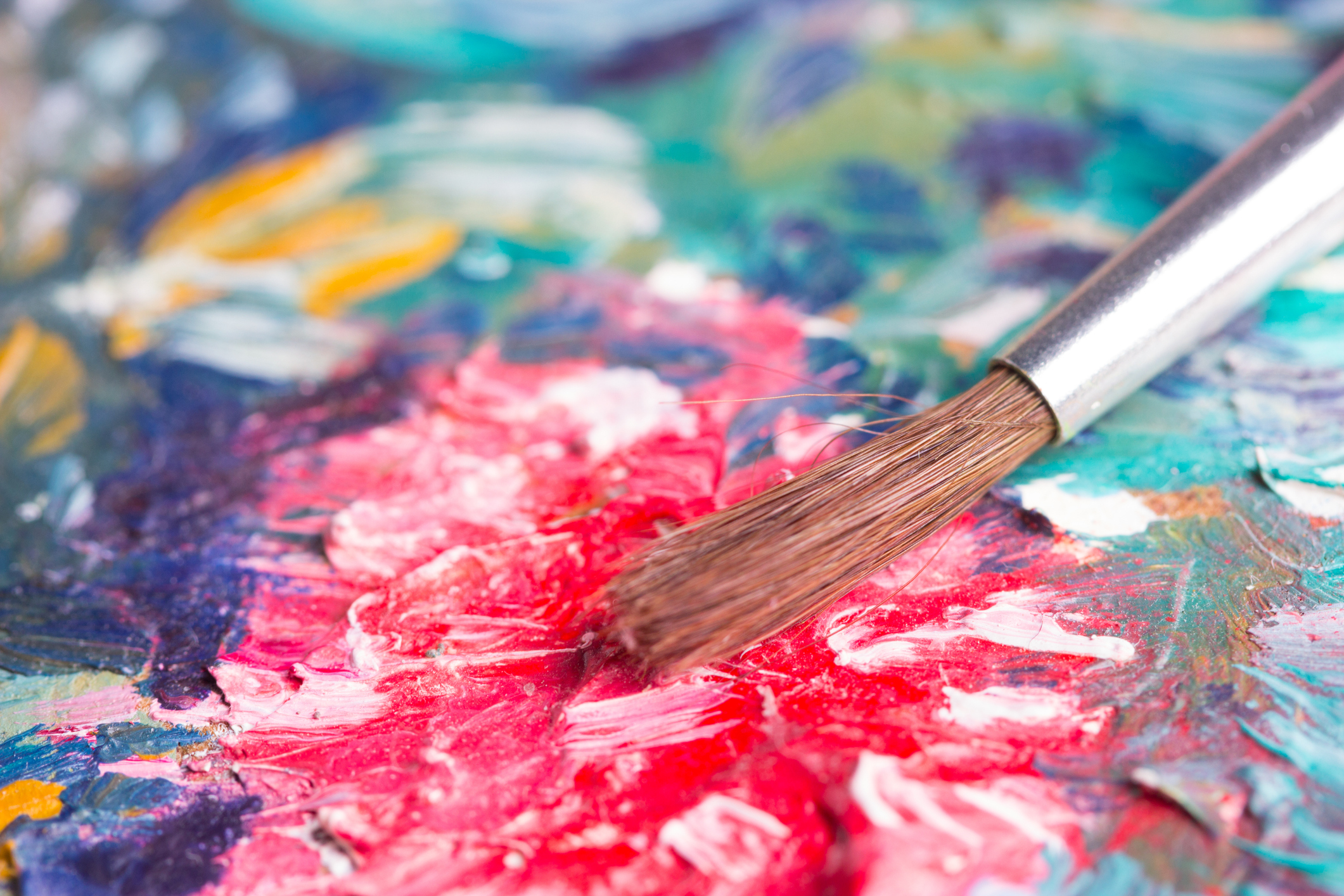 paintbrush and paint pallete