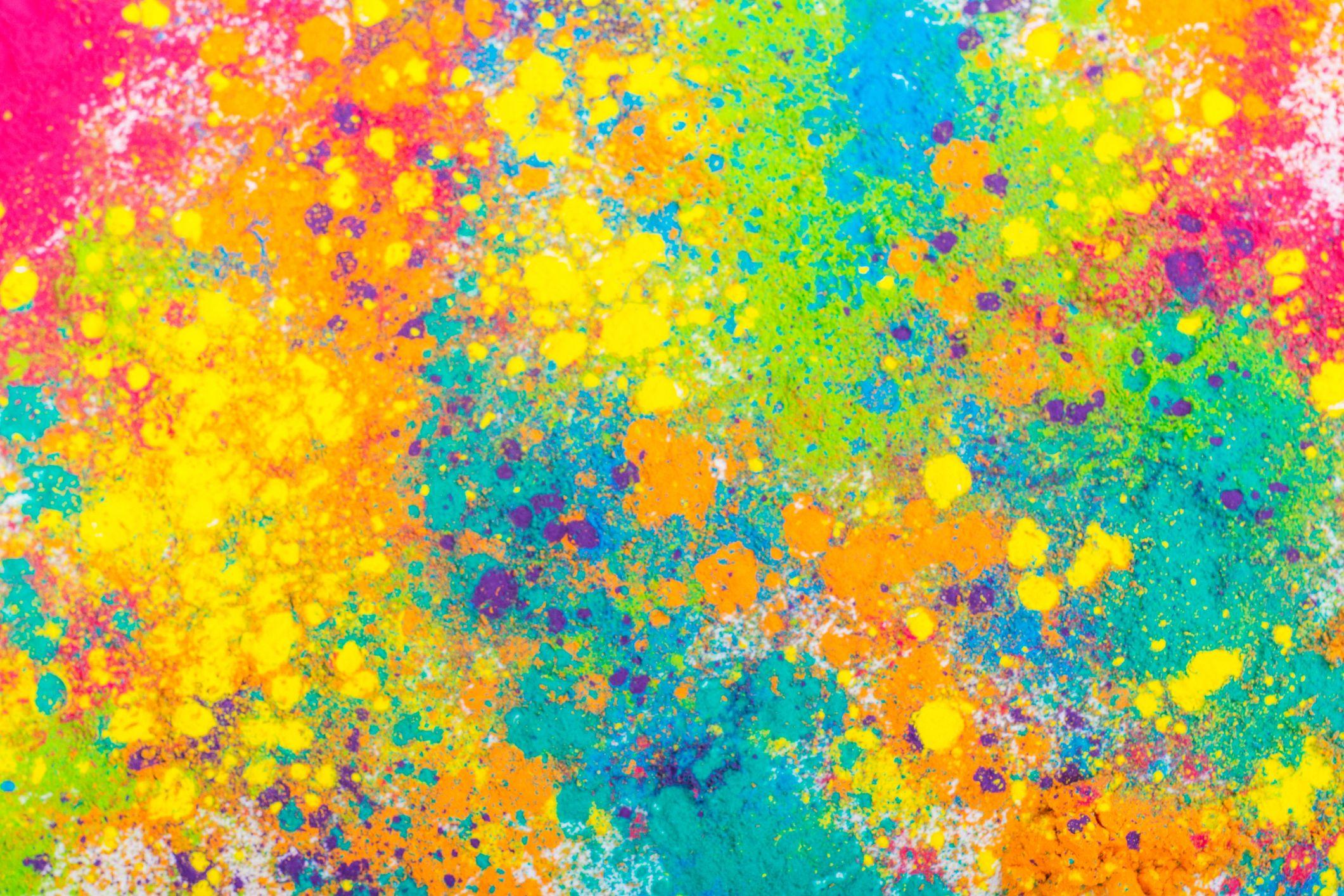 Colourful Abstract Pattern in Orange, Yellow, Pink and Turquoise