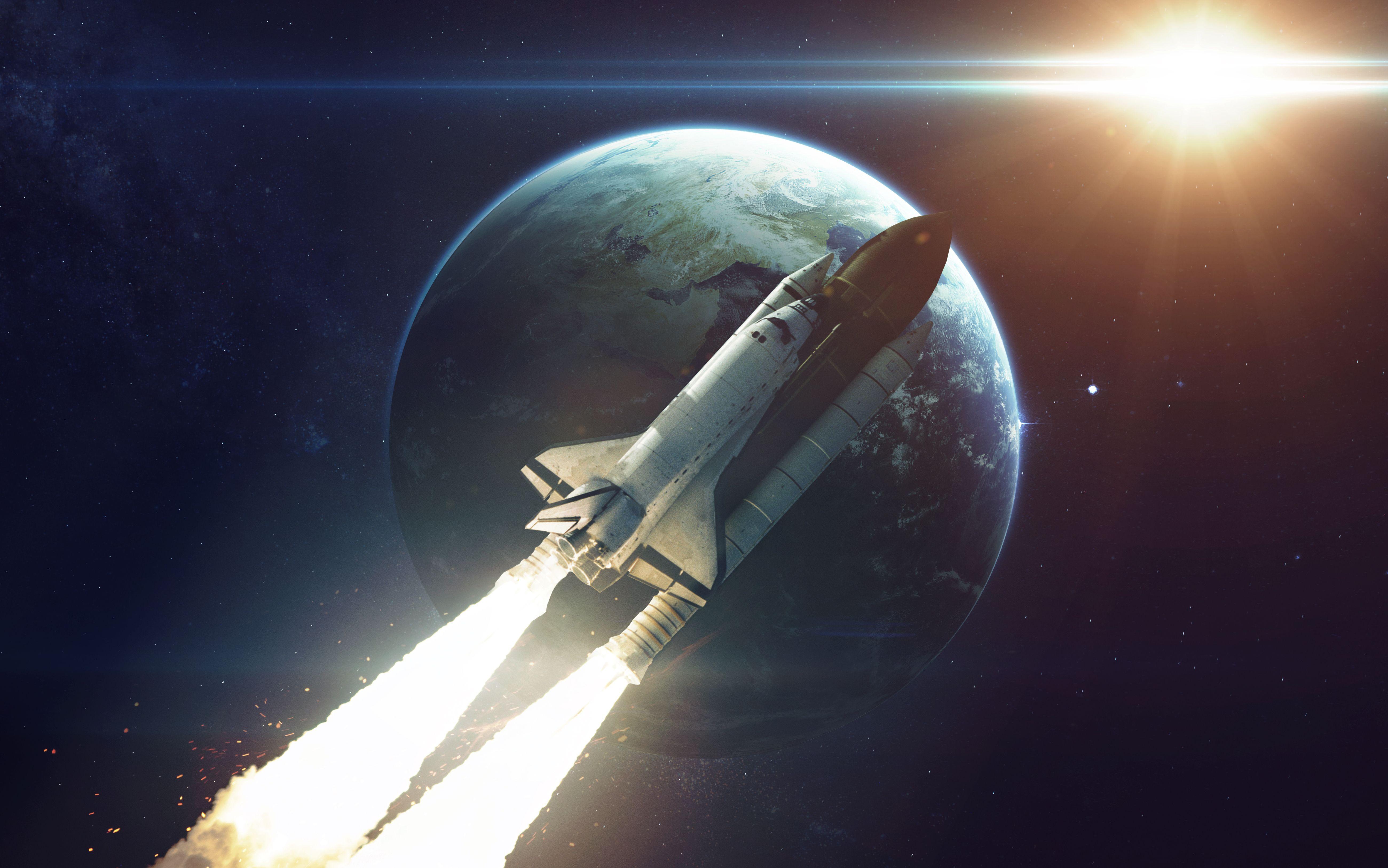 rocket going to the moon space