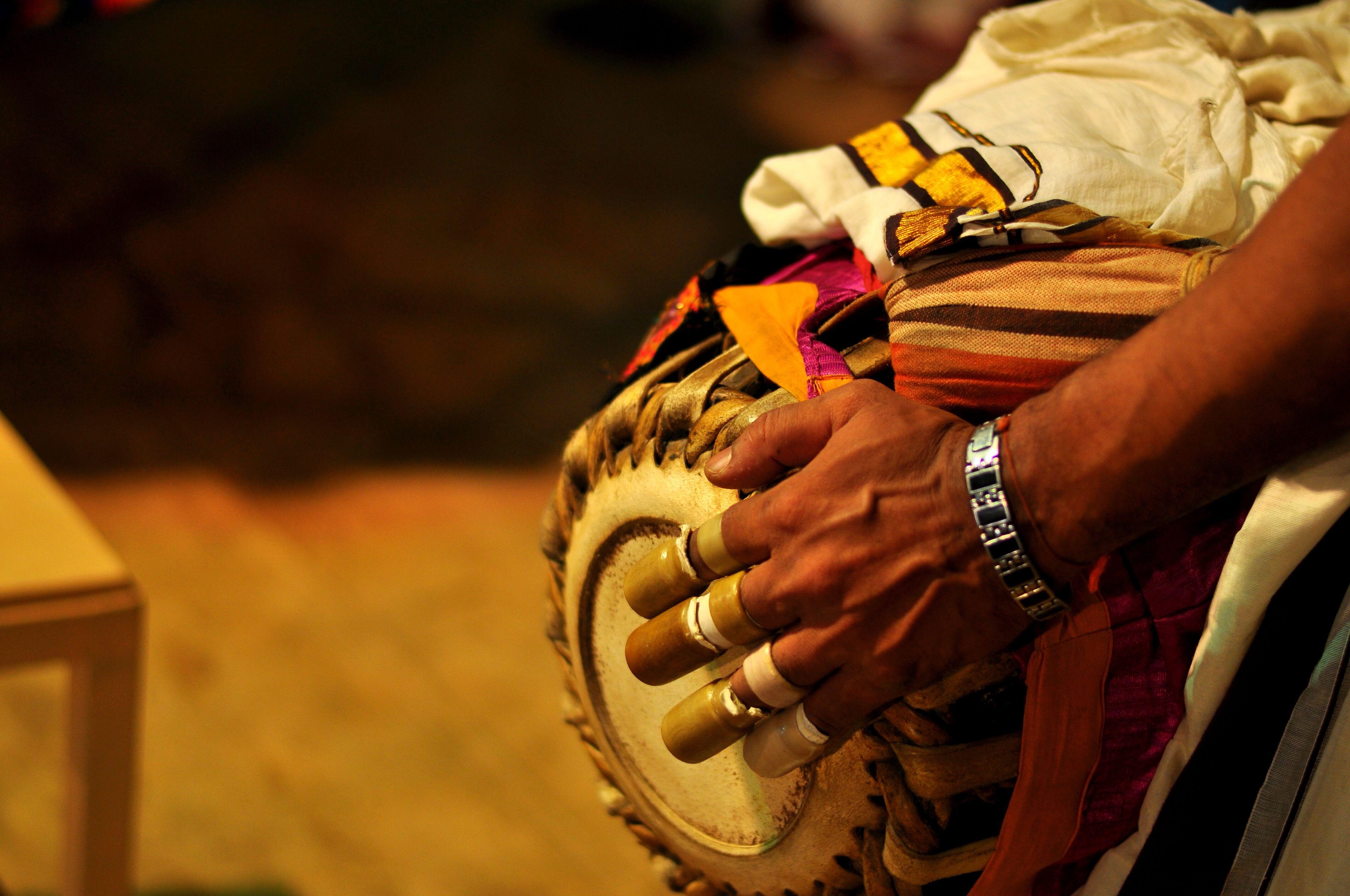 Drum used in tal music lesson