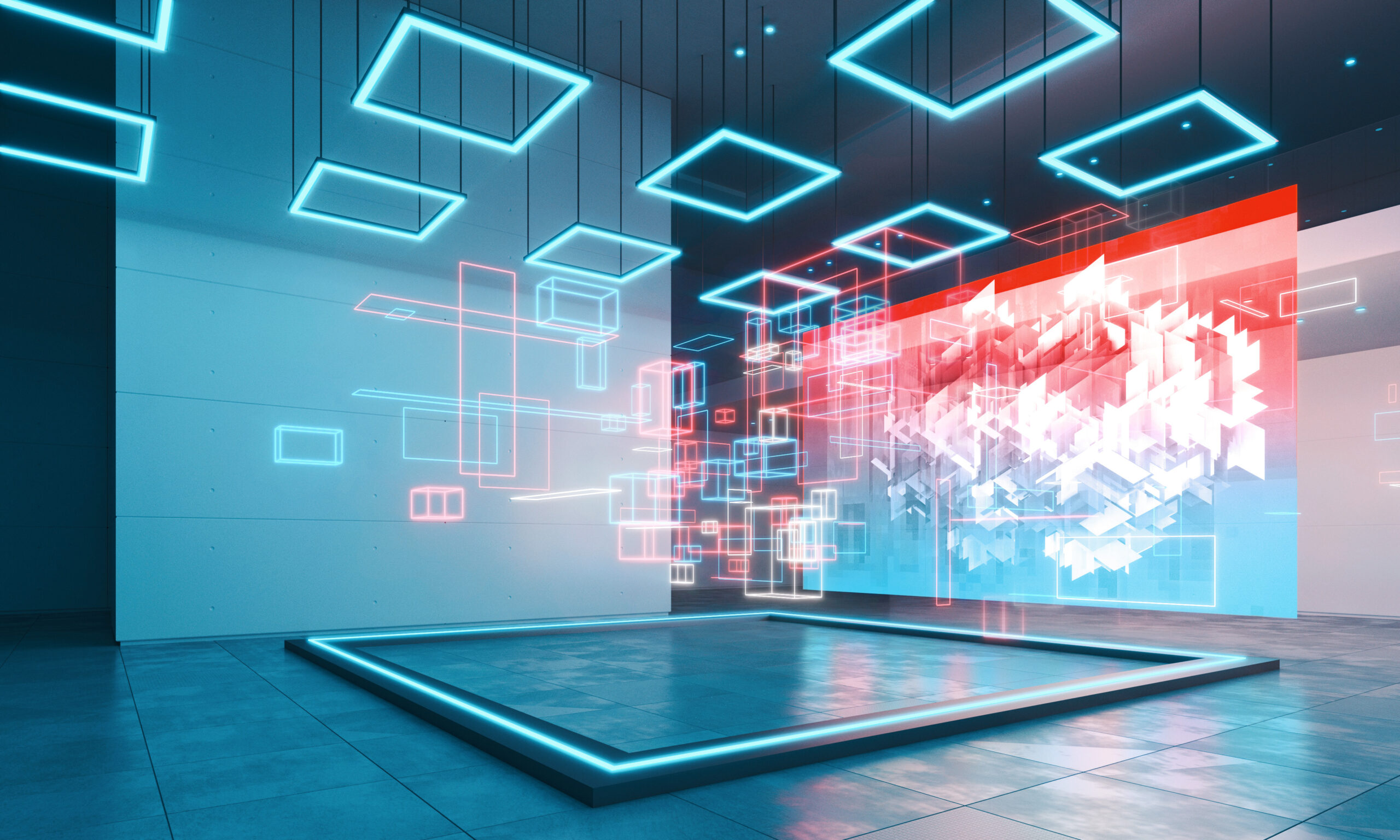 Header Installation art lights room