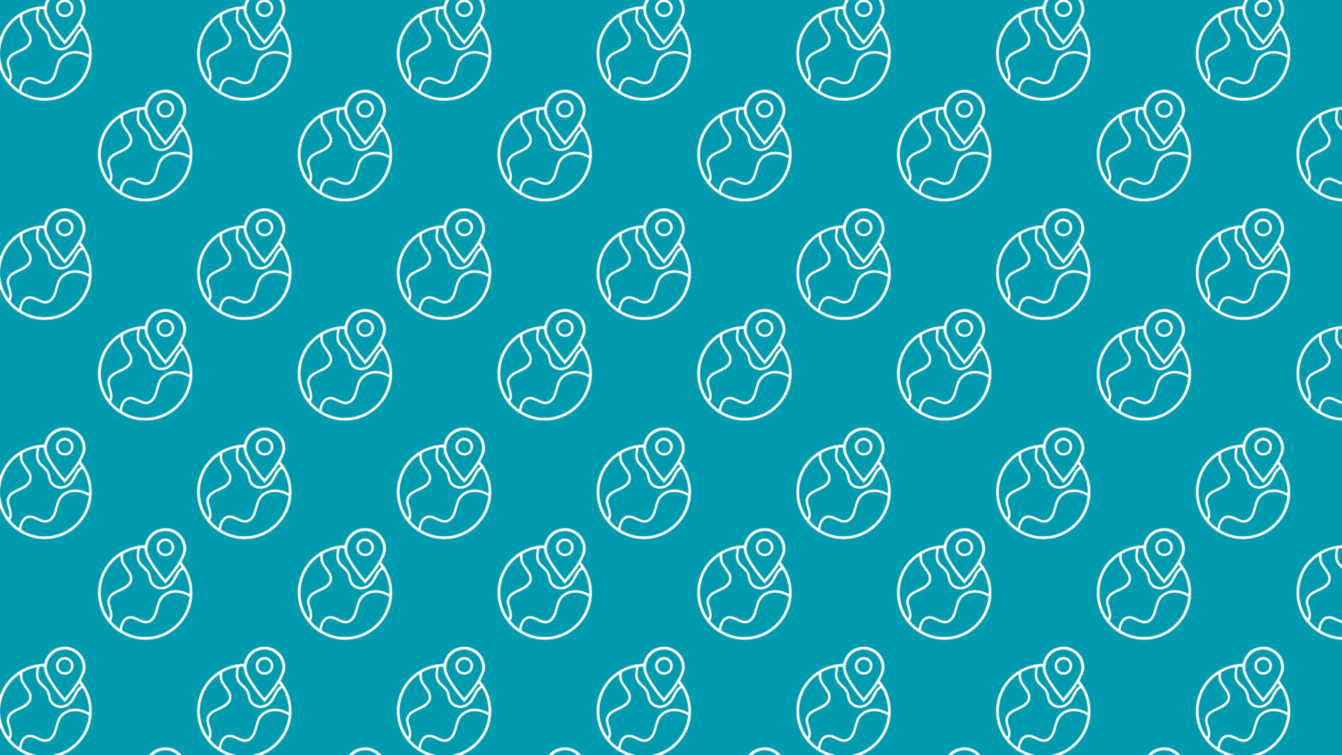 Geography repeating subject icons on a green/blue background.