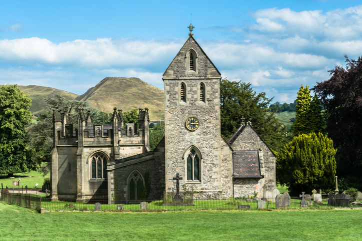 Traditional English church building.