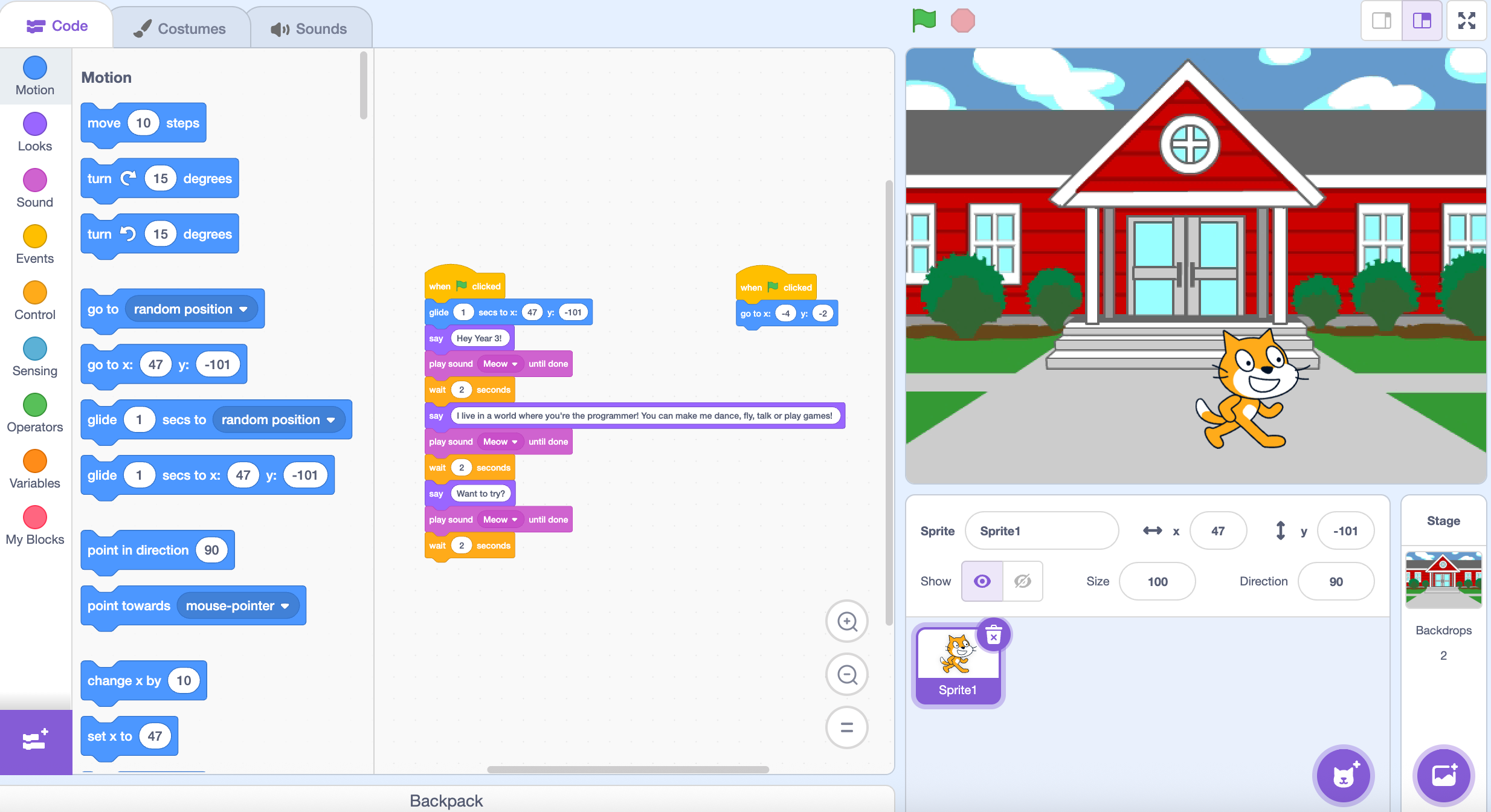 Lesson 1: Tinkering with Scratch