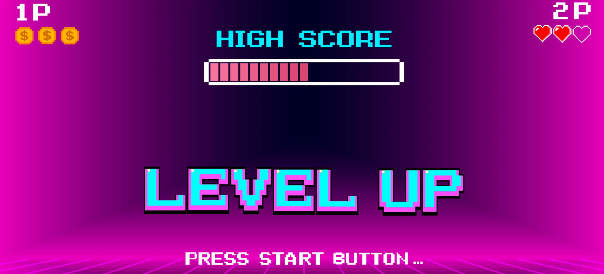 image showing a level up gaming screen