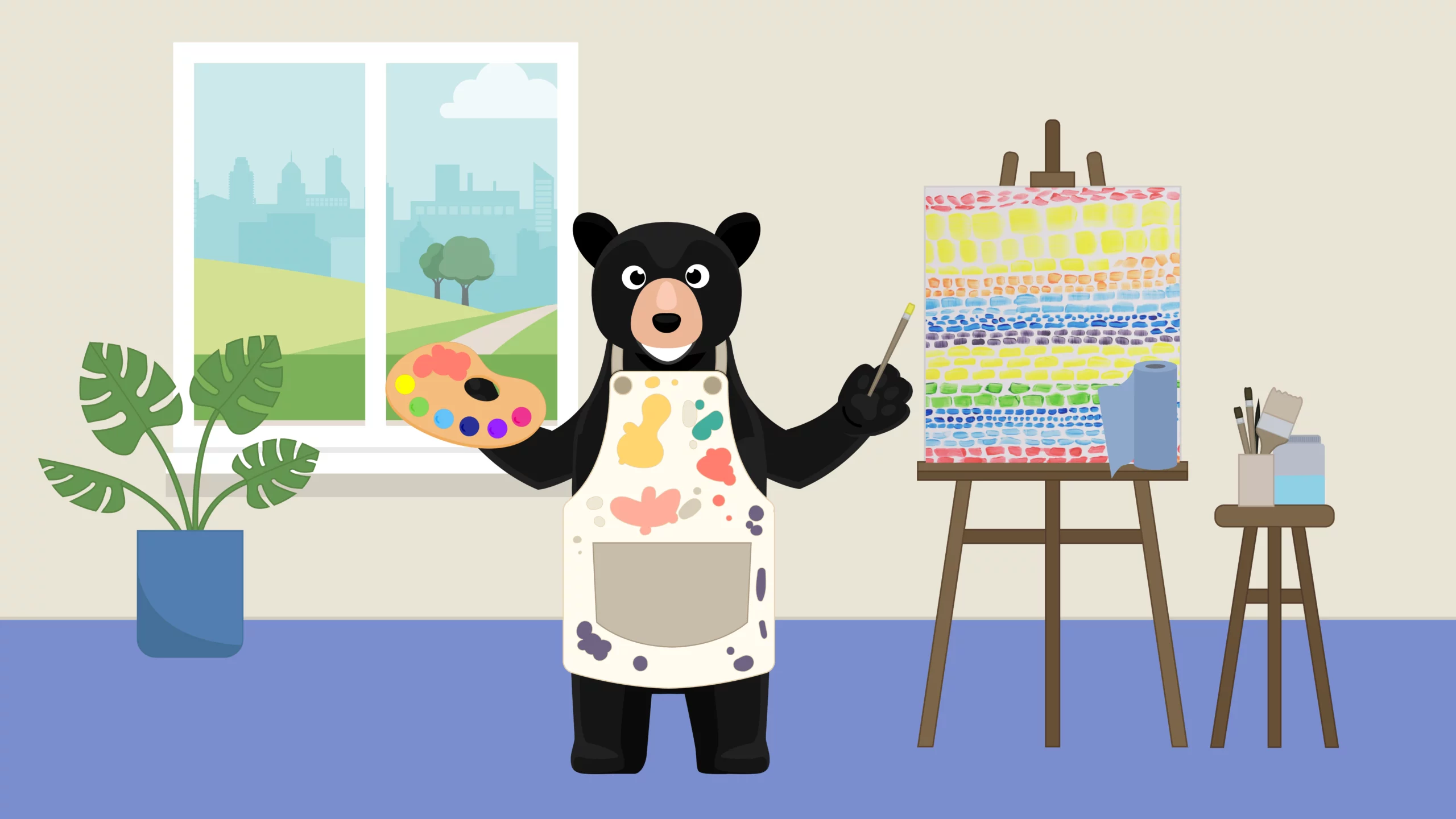 Painting and mixed media: Learning about paint and brush control