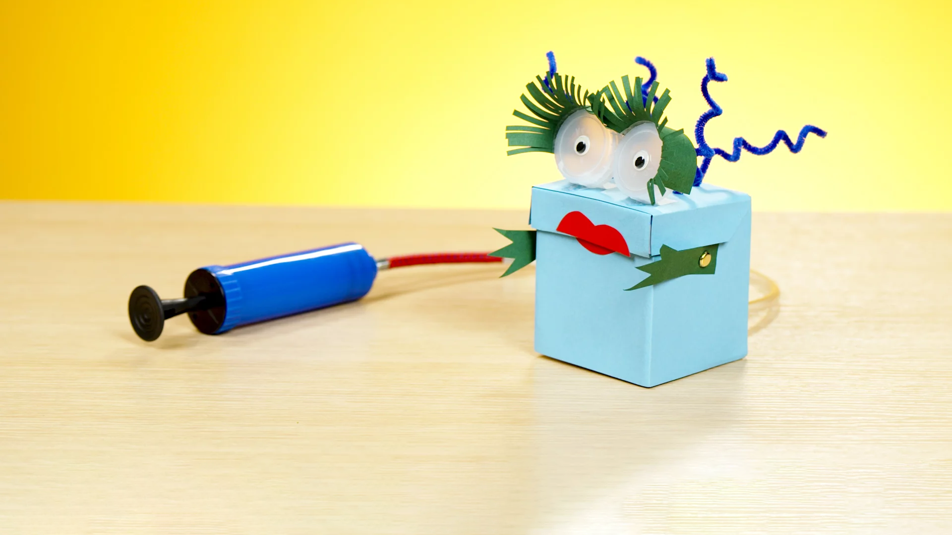 decorated pneumatic toy monster