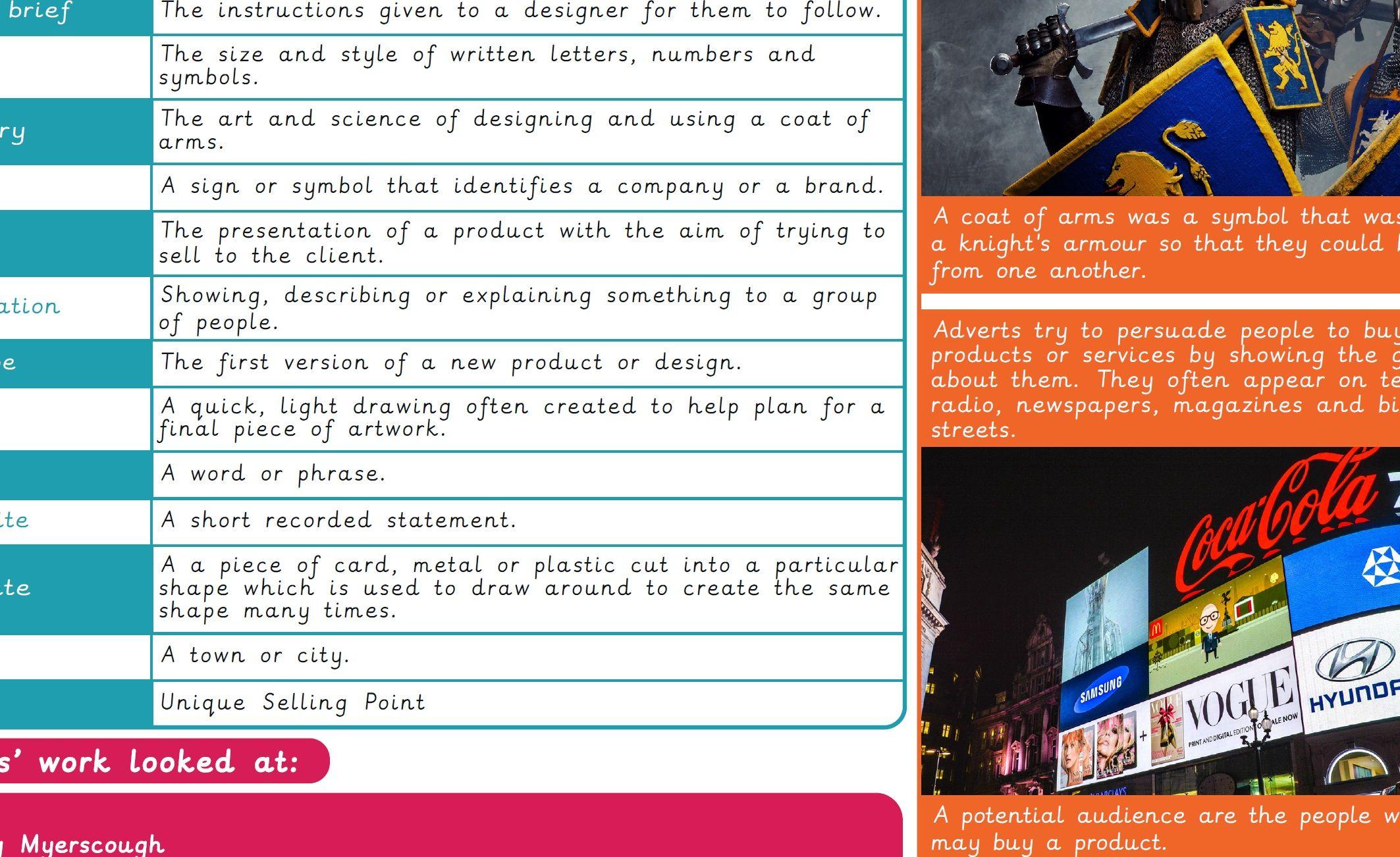 Knowledge organiser – Art and design Y5: Design for a purpose