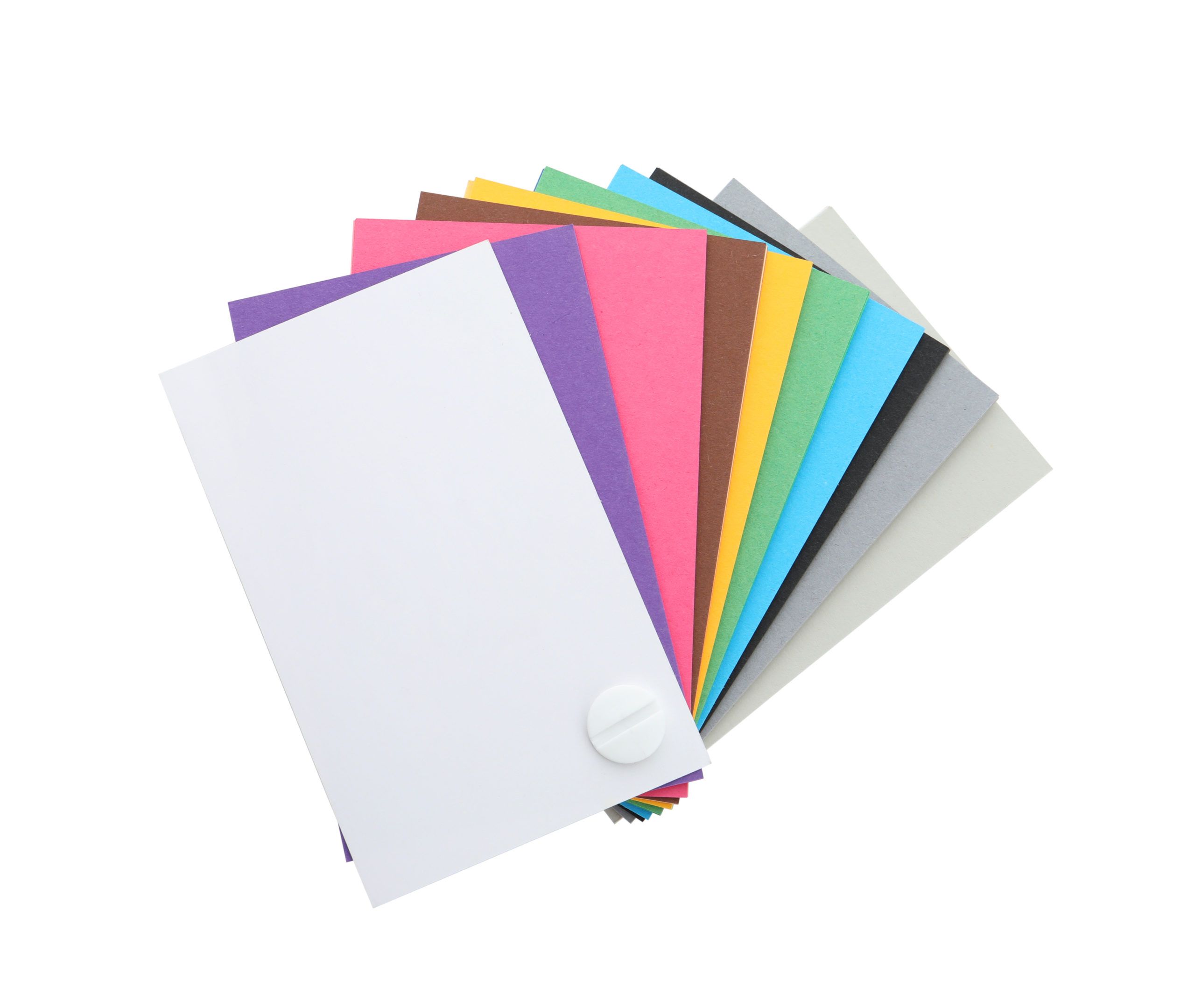 Flip book with different coloured paper