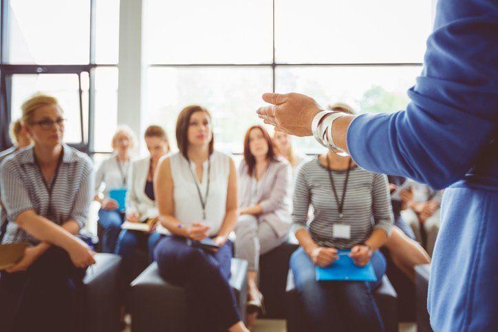 adults in a meeting