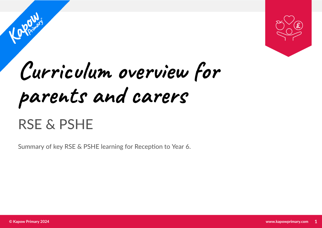 RSE & PSHE: Curriculum guide for parents and carers – 2026/27