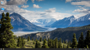 Windows machine desktop interface