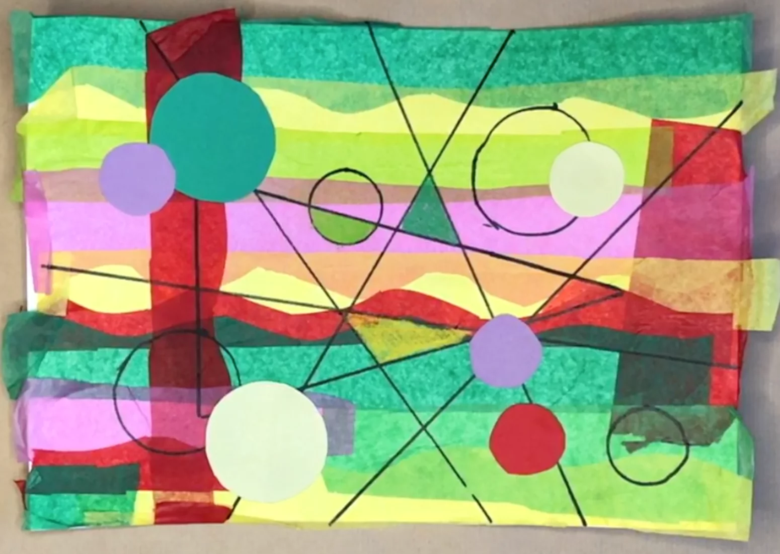 KS1 Art Lesson Plan Abstract Compositions Christmas