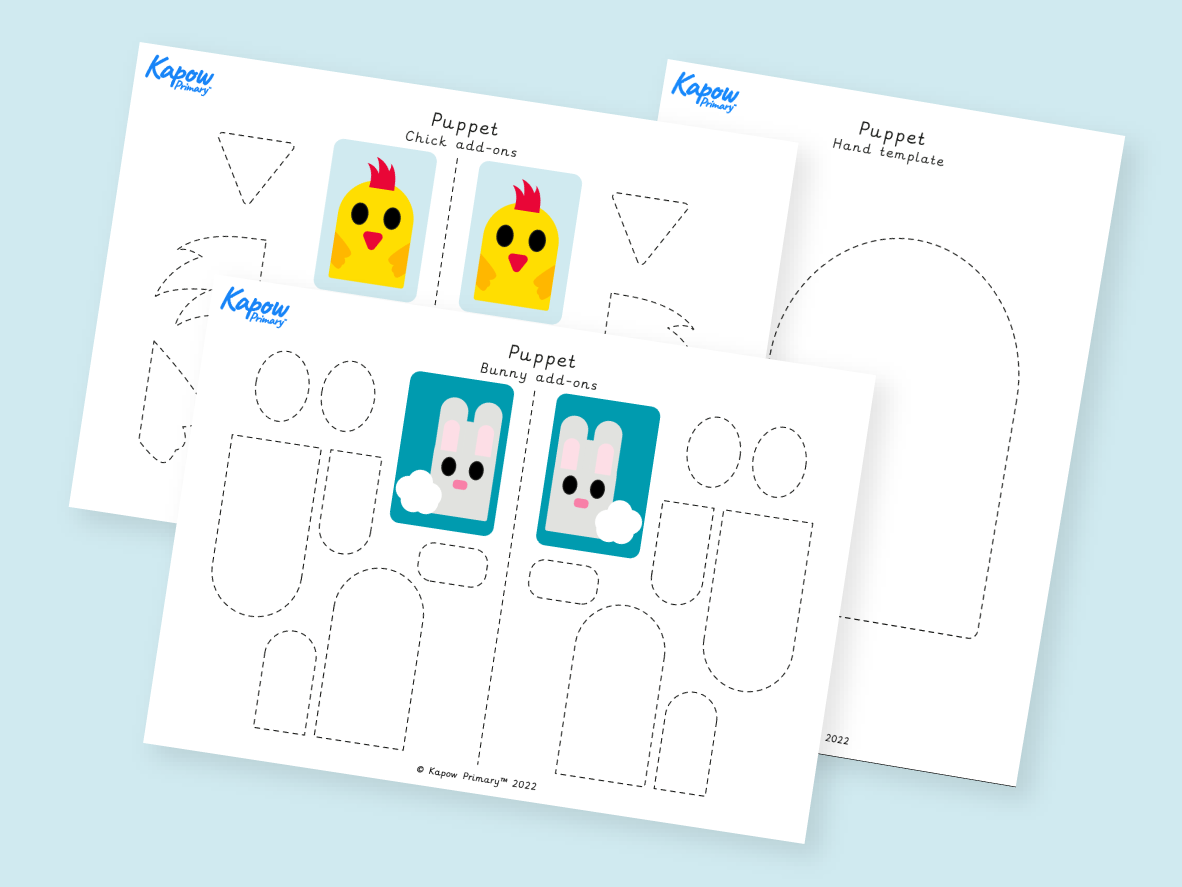 Year 1 Puppet templates print Print