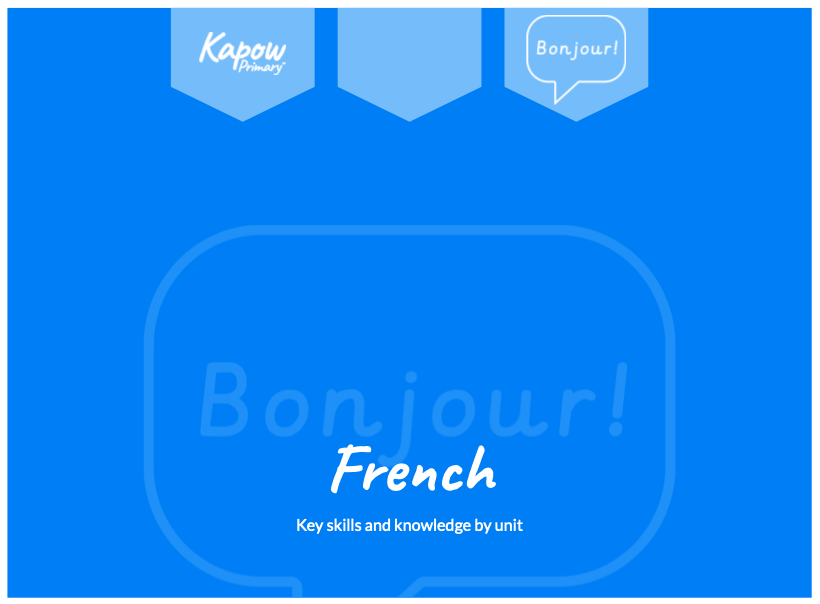 French: Key skills and knowledge by unit