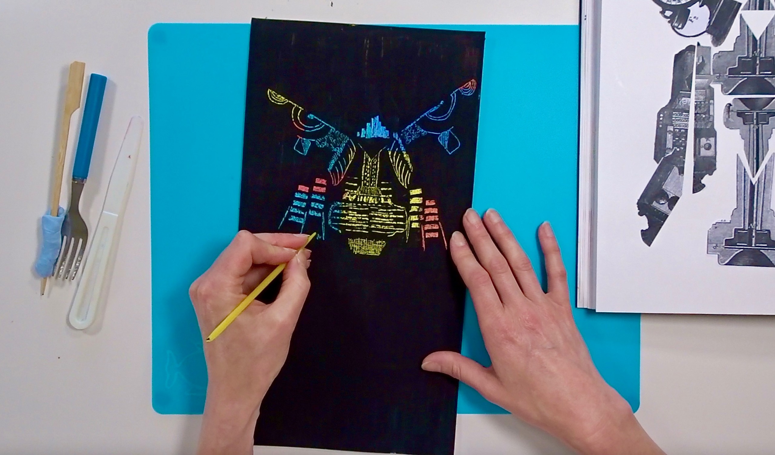 Lower KS2 Art Lesson Plan Drawing Wax Resist