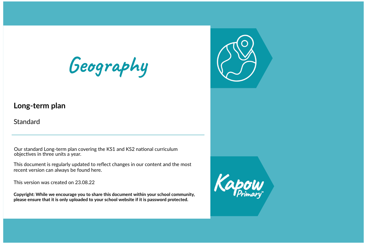Geography Longterm plan Kapow Primary