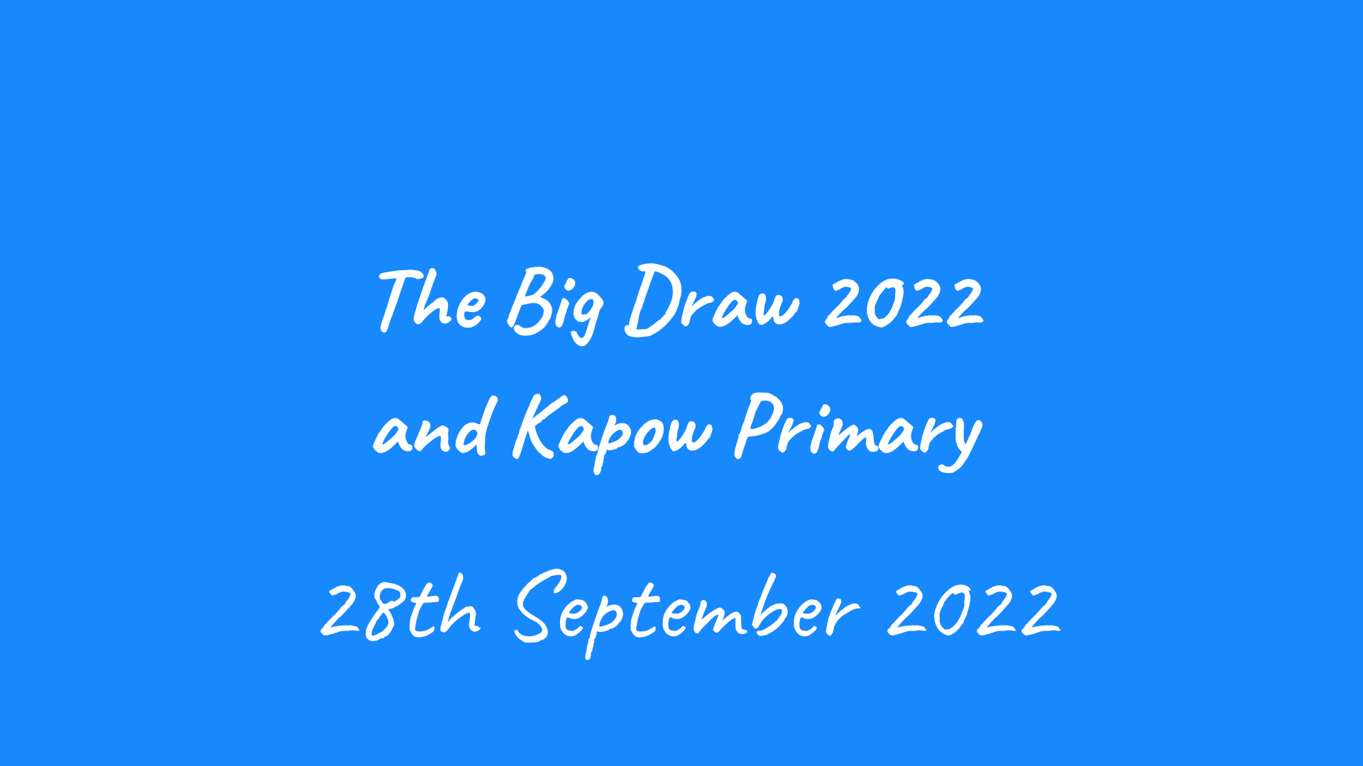 Webinar recording: The Big Draw 2022 & Kapow Primary – 28th September 2022