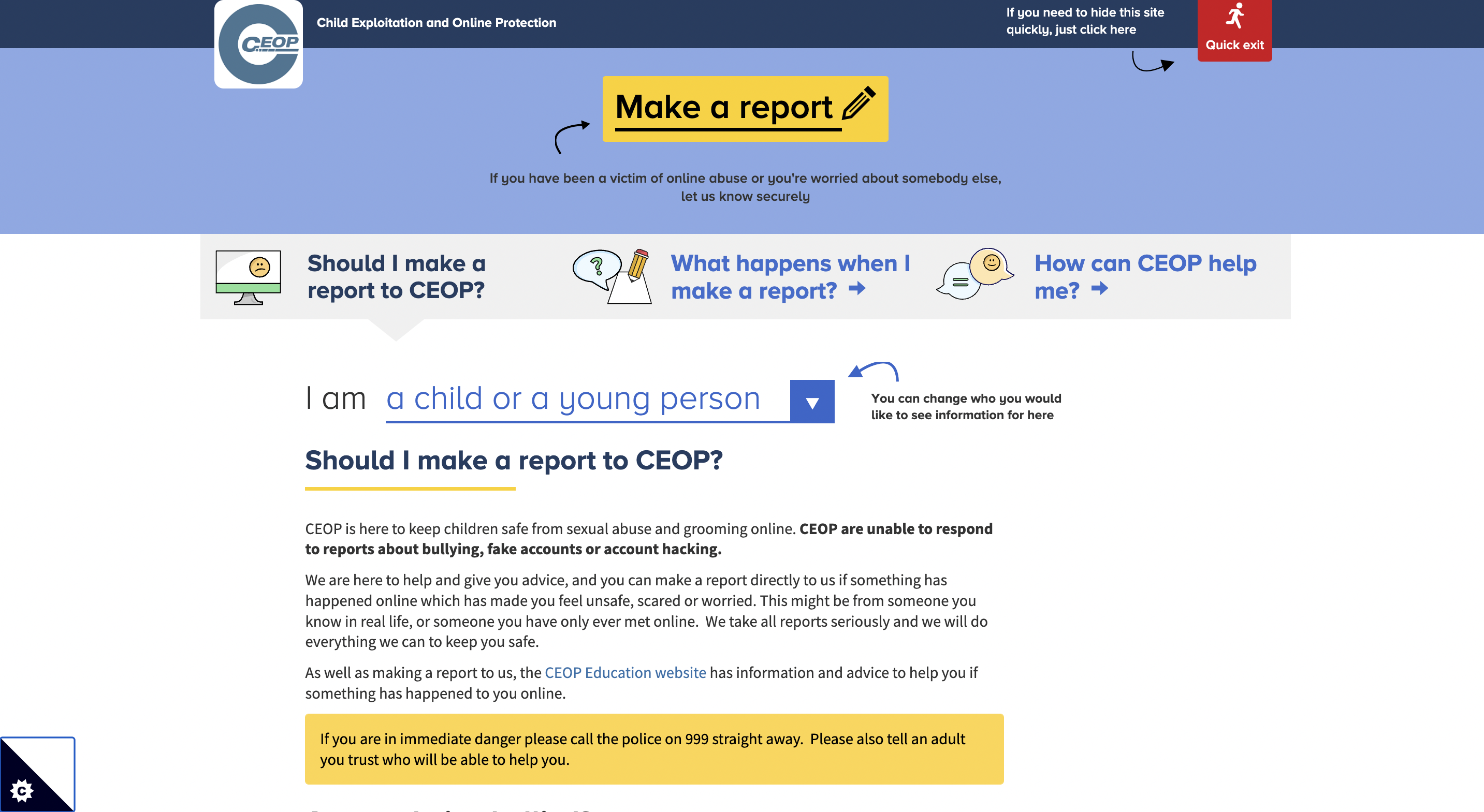 CEOP screenshot