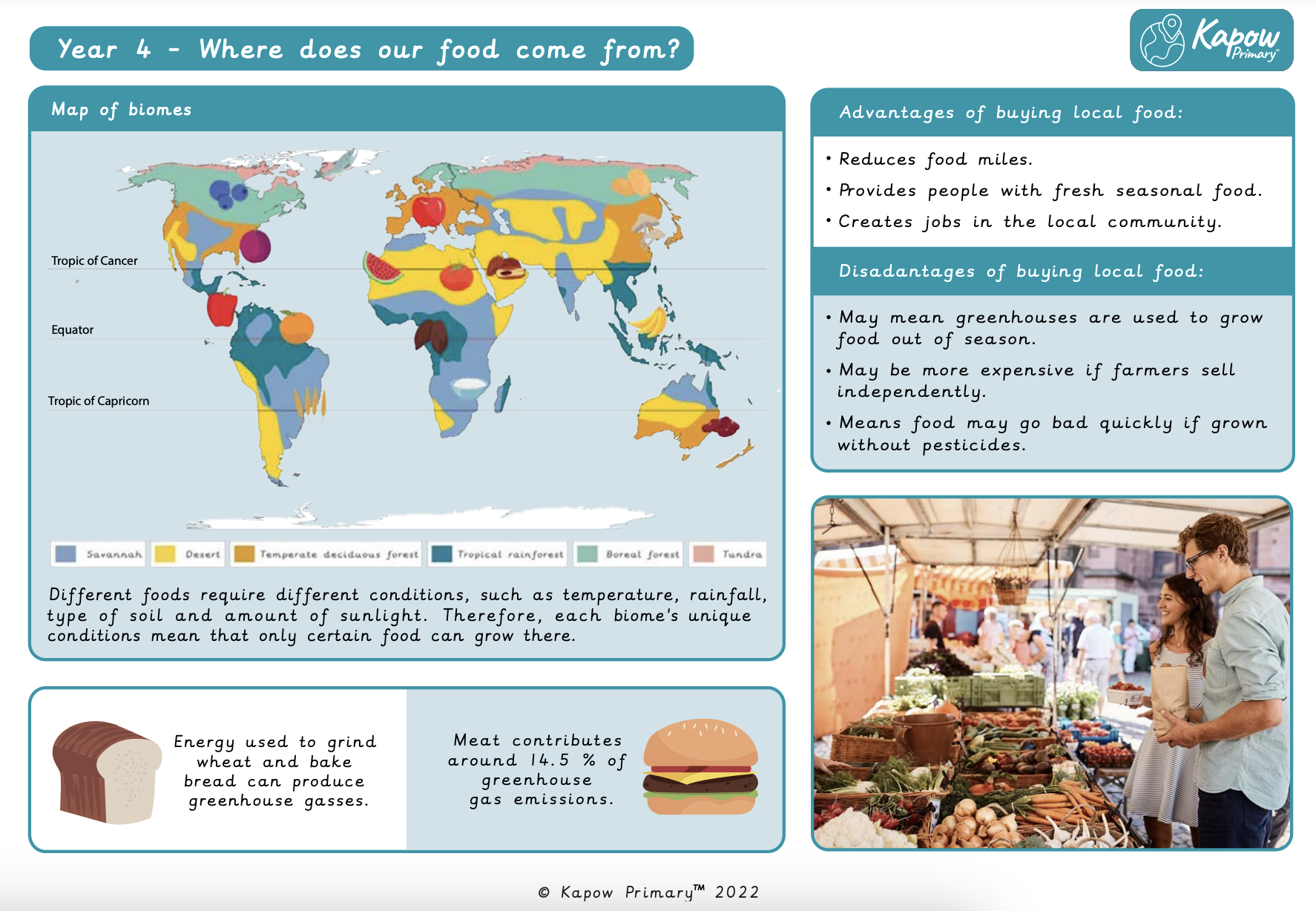 Knowledge organiser Geography Y4 Where does our food come from