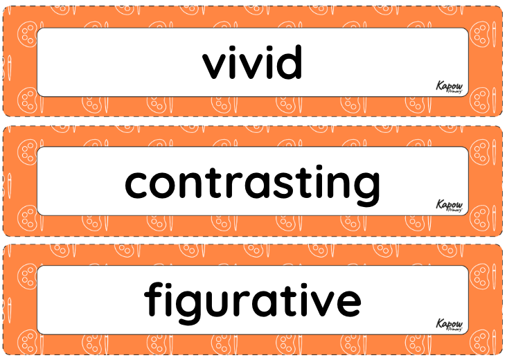 Vocabulary display: Light and dark