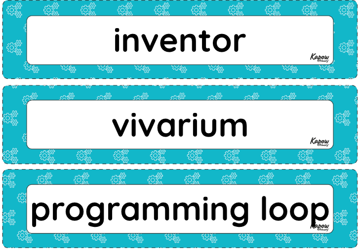 Vocabulary display – D&T Y5: Digital world: Monitoring devices