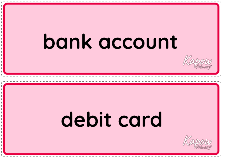 Vocabulary display – RSE & PSHE Y2: Economic wellbeing