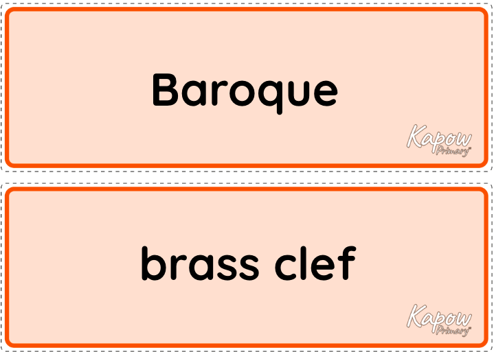 Vocabulary display: Baroque