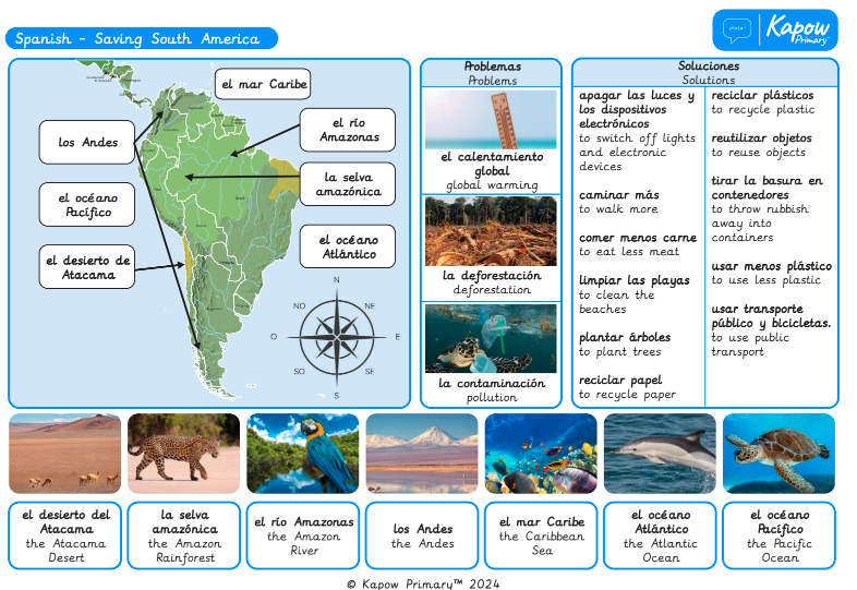 Knowledge organiser: Saving South America