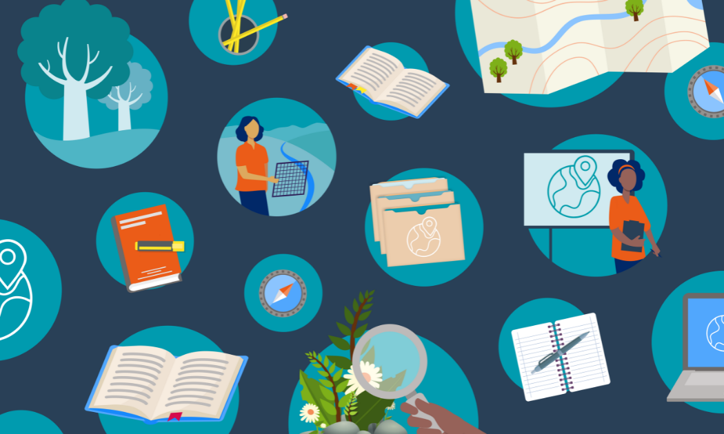 Illustrated Geography header of subject leader roles and tasks