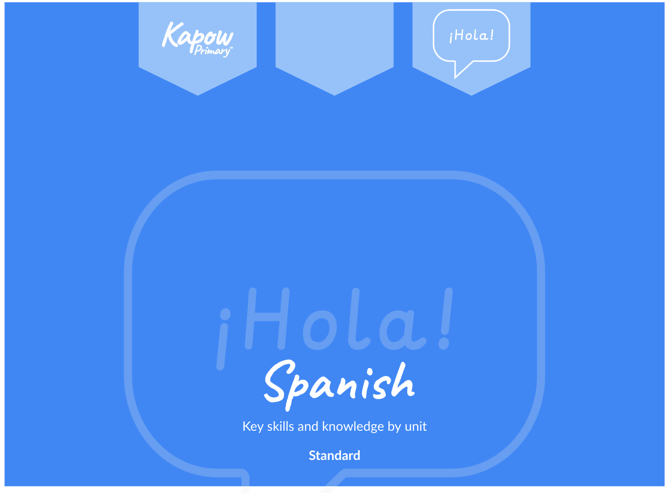 Spanish: Key skills and knowledge by unit — mixed-age