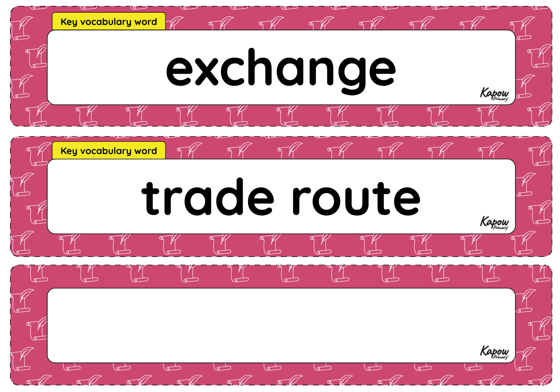 Vocabulary display – History Y5/6 (A): Were the Vikings traders, raiders or something else?