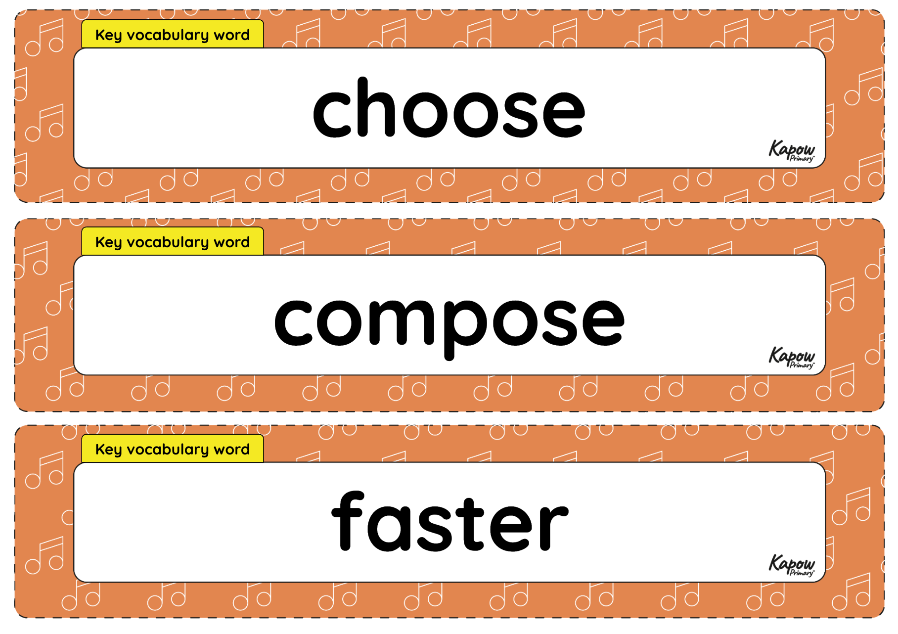 Vocabulary display: Contrasting dynamics – Y2
