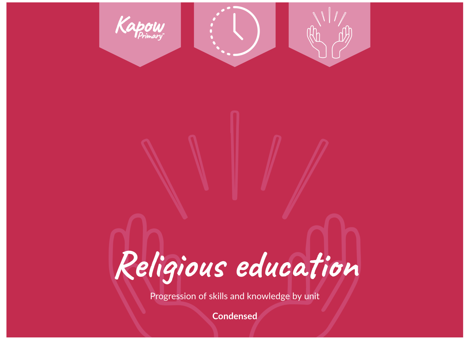 Religion and worldviews: Key skills and knowledge by unit — condensed