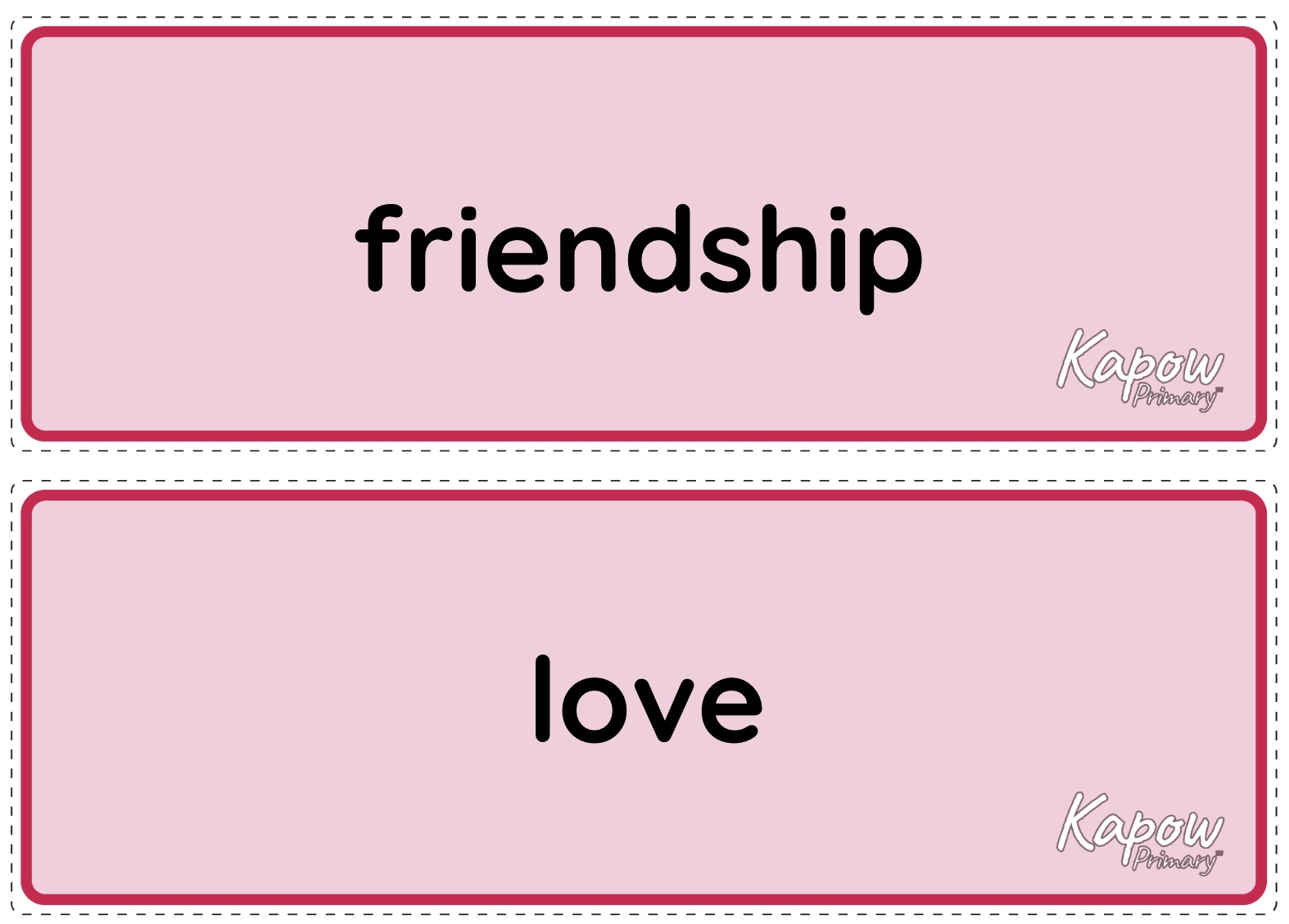 Vocabulary display – RSE & PSHE Y2: Families and relationships