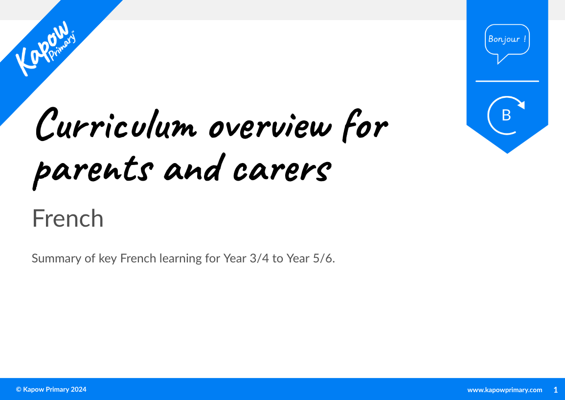 French: Curriculum guide for parents and carers — mixed-age (Cycle B)