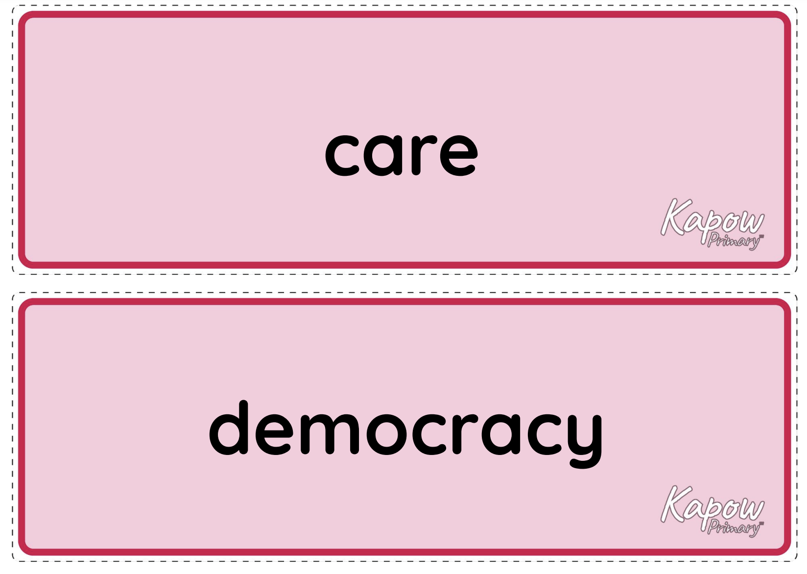 Vocabulary display – RSE & PSHE Y1: Citizenship