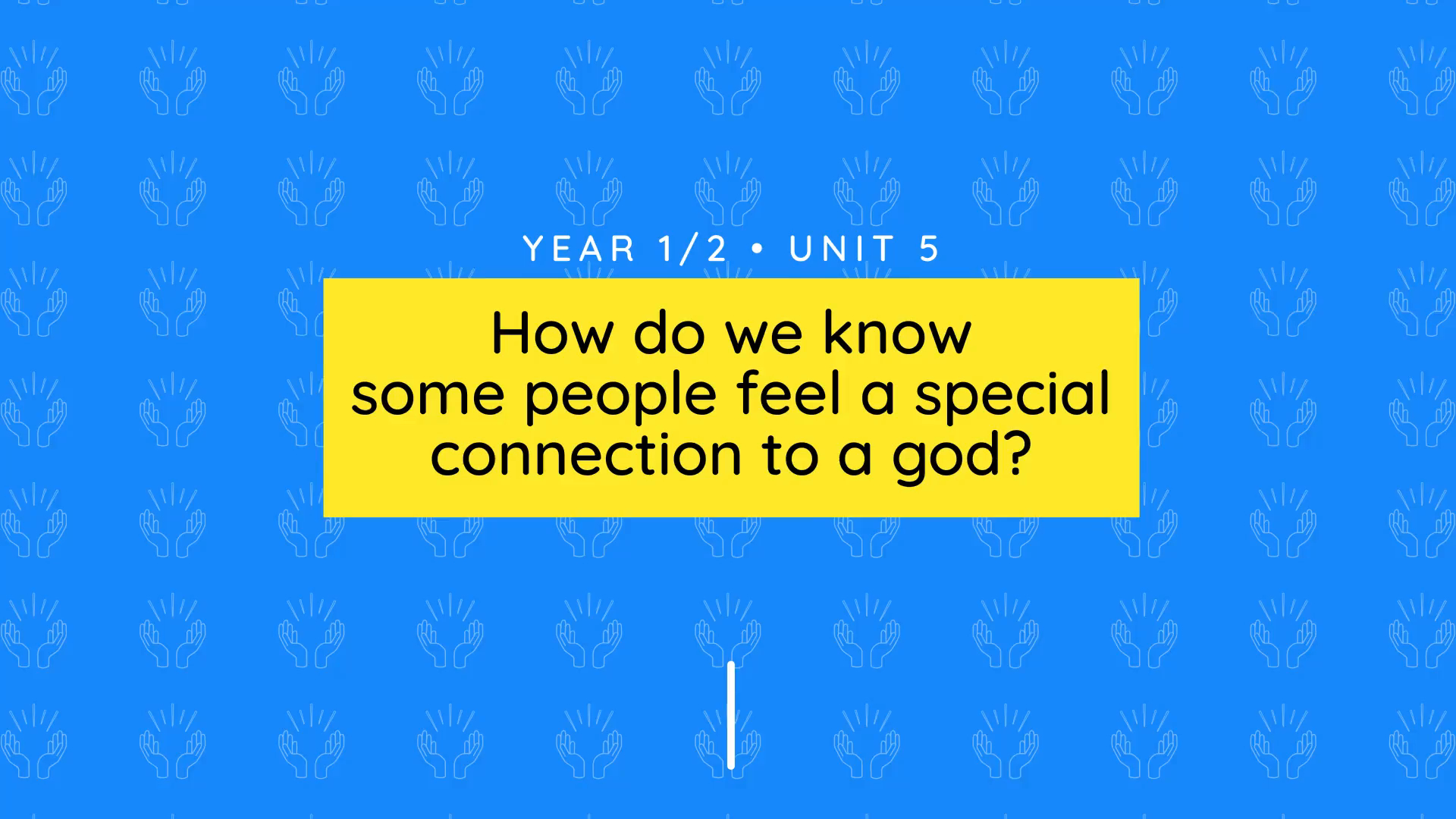 Teacher video: Y1/2: How do we know some people feel a special connection to a god?