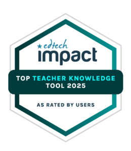 EdTech Impact badge for Top Teacher Knowledge Tool 2025, as rated by users.