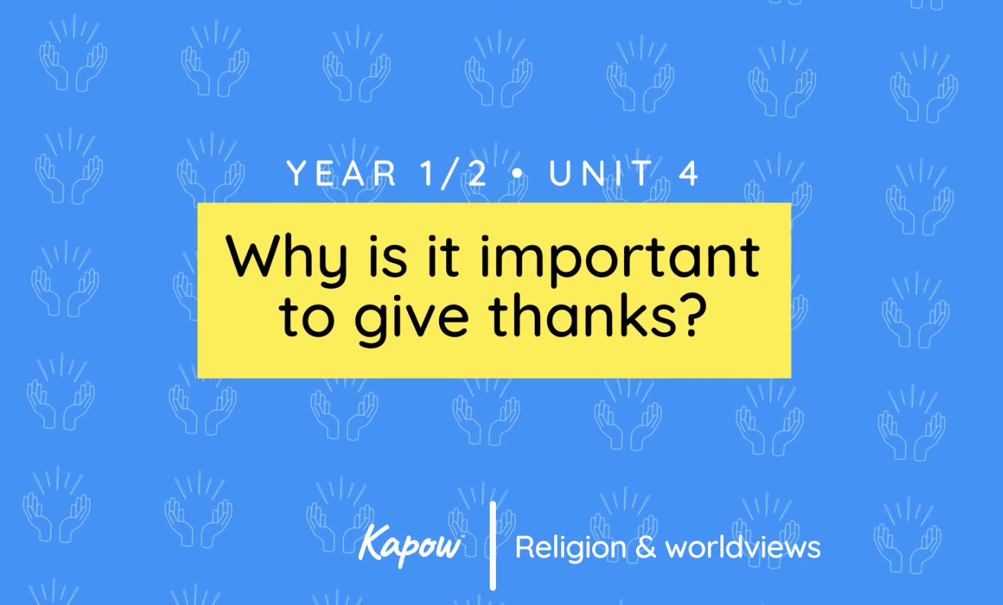 Teacher video: Why is it important to give thanks?