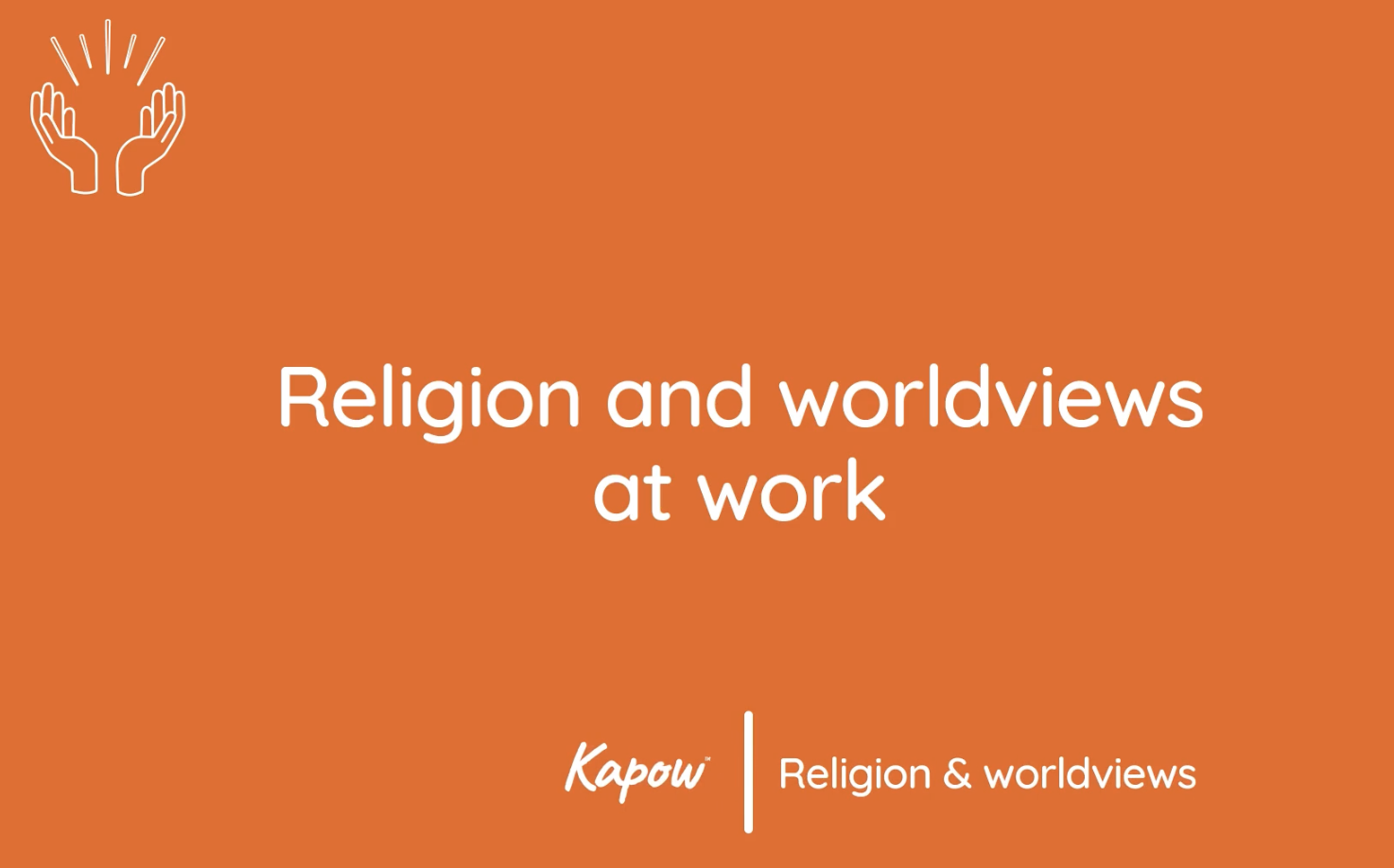 Pupil video: Religion and worldviews at work