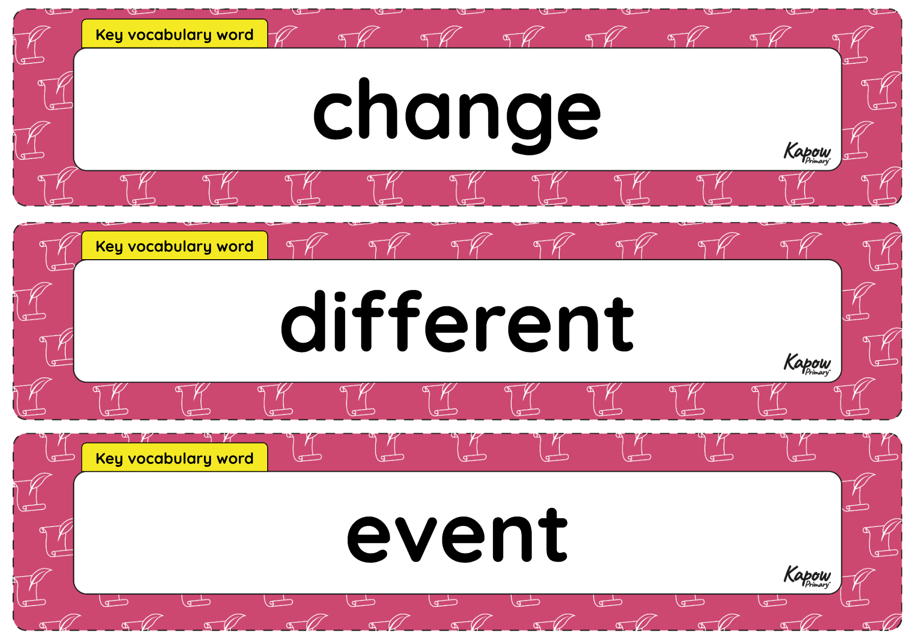 Vocabulary display – History Y1/2 (A): How am I making history?