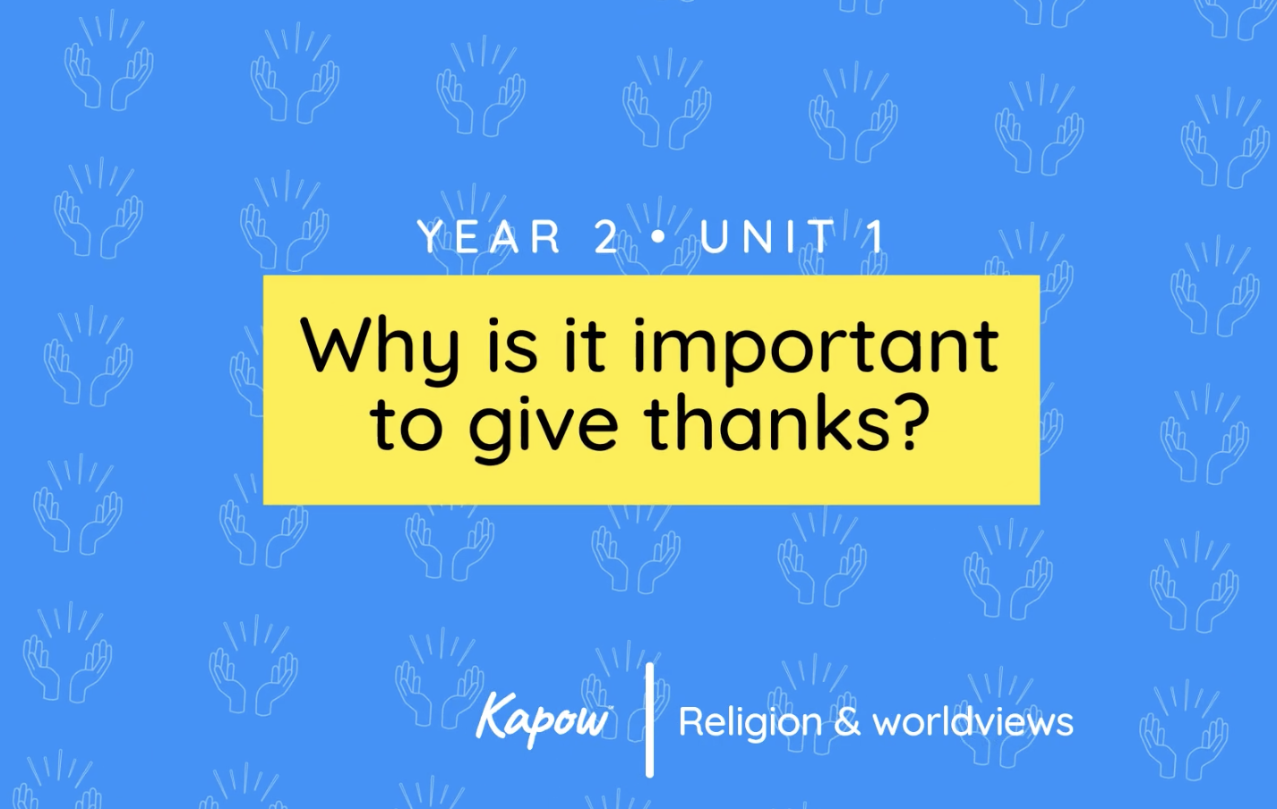 Teacher video: Why is it important to give thanks?