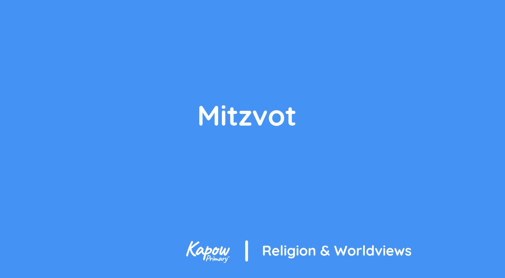 Teacher video: Mitzvot