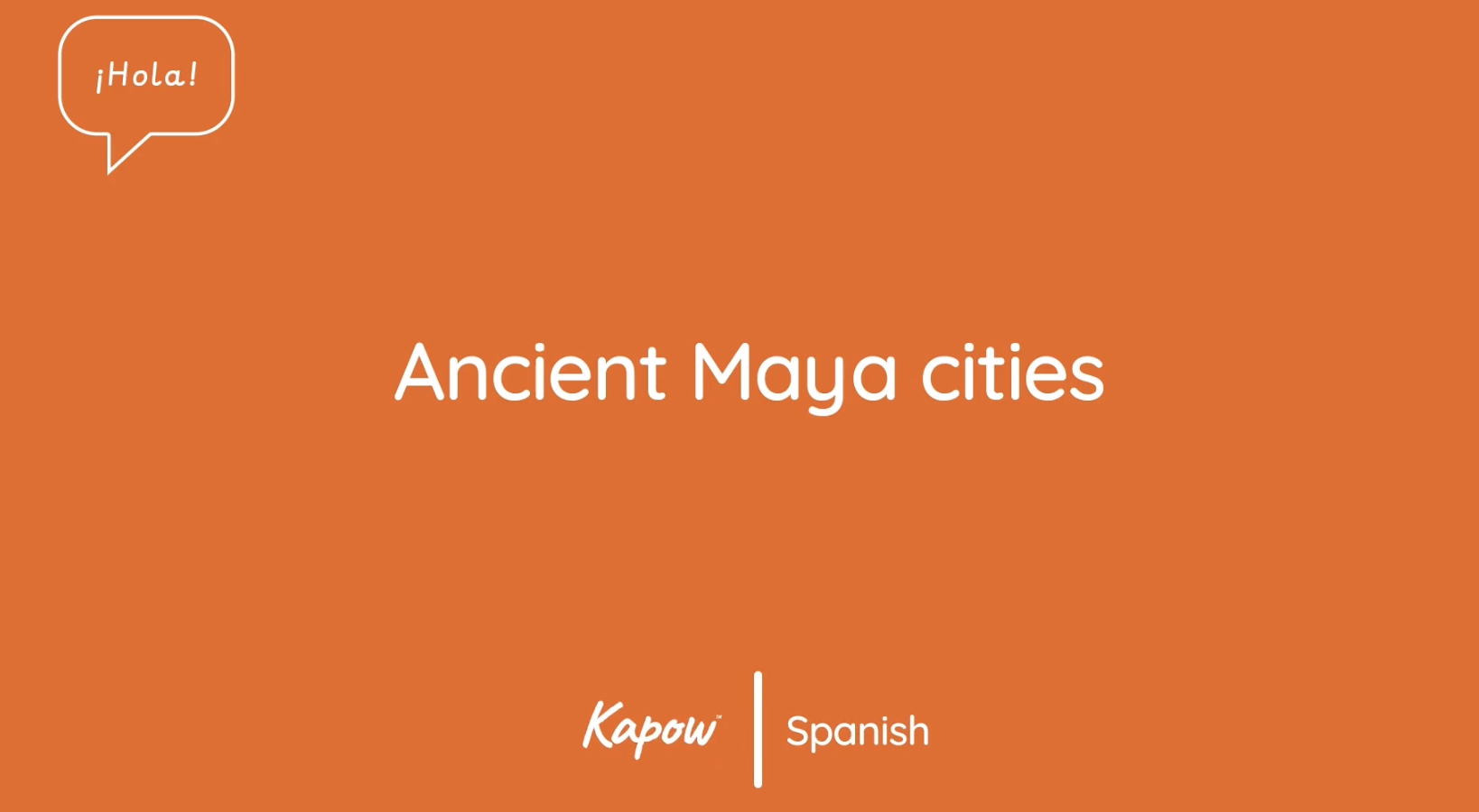 Pupil video: Ancient Maya cities (short captions)