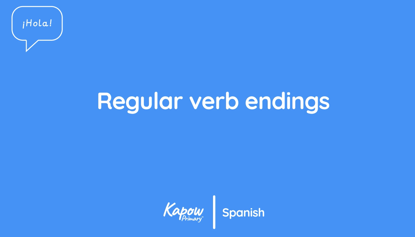 Teacher video: Regular verb endings