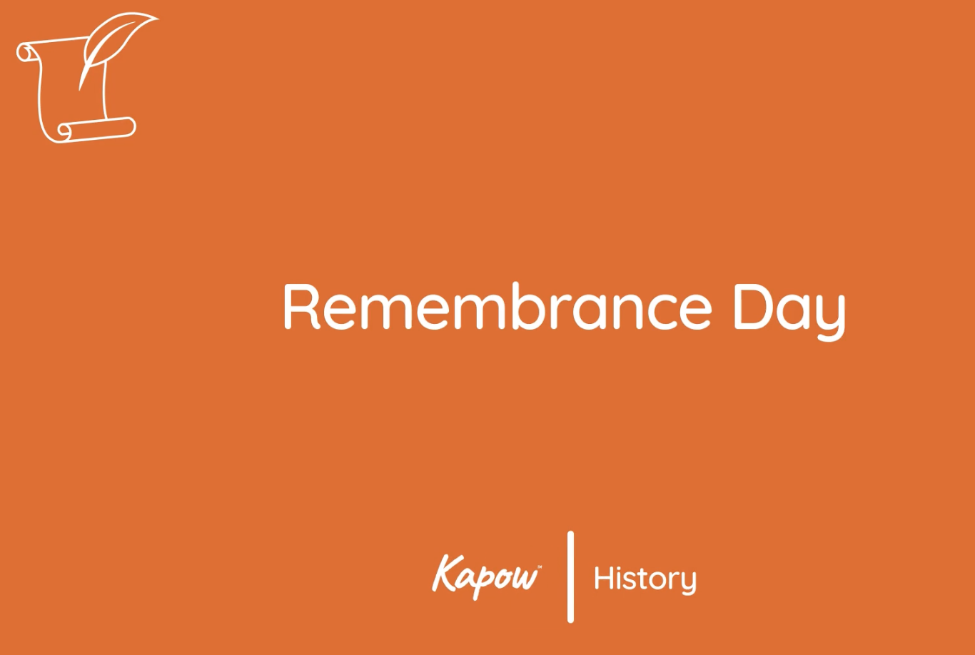 Pupil video: Remembrance day