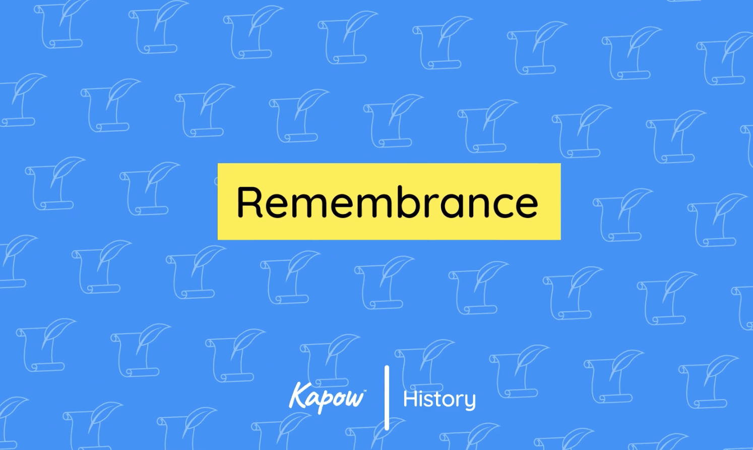 Teacher video: Remembrance